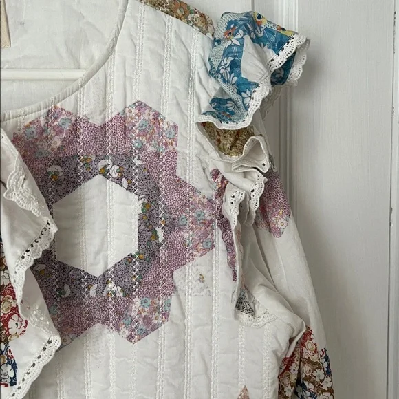 Sezane x Sea Collaboration quilted patchwork cardigan - Picture 4 of 8